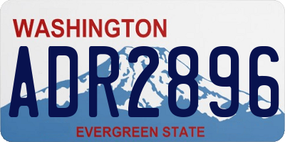 WA license plate ADR2896