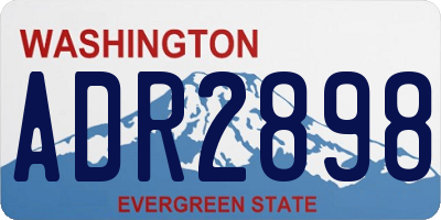 WA license plate ADR2898