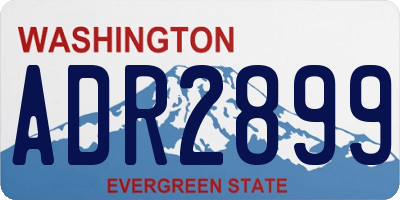 WA license plate ADR2899