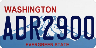 WA license plate ADR2900