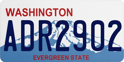 WA license plate ADR2902
