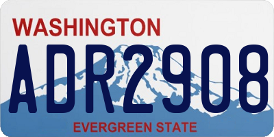 WA license plate ADR2908