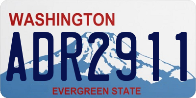 WA license plate ADR2911