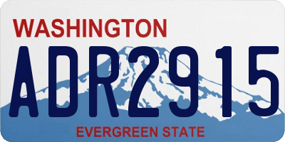 WA license plate ADR2915