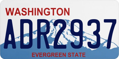 WA license plate ADR2937