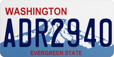 WA license plate ADR2940