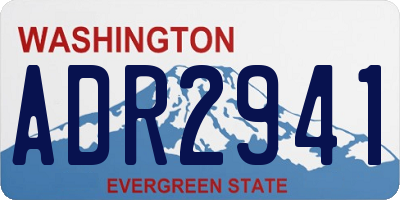 WA license plate ADR2941