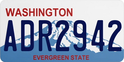 WA license plate ADR2942