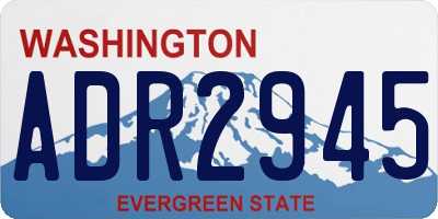 WA license plate ADR2945