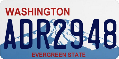 WA license plate ADR2948