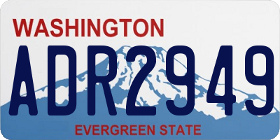 WA license plate ADR2949
