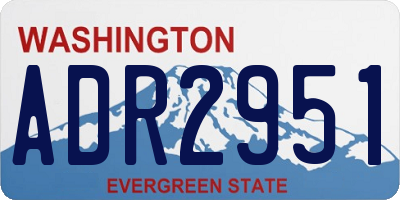 WA license plate ADR2951
