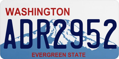WA license plate ADR2952