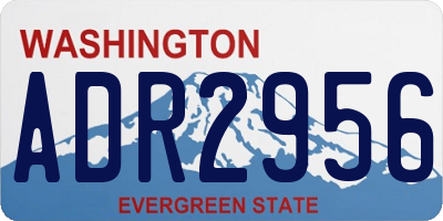 WA license plate ADR2956