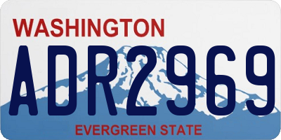 WA license plate ADR2969