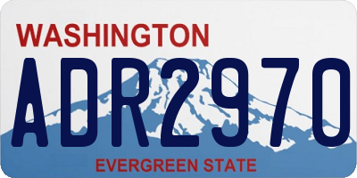 WA license plate ADR2970
