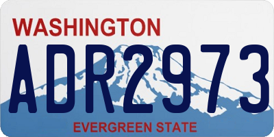 WA license plate ADR2973