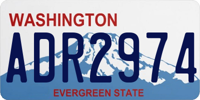 WA license plate ADR2974