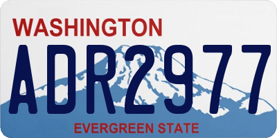 WA license plate ADR2977
