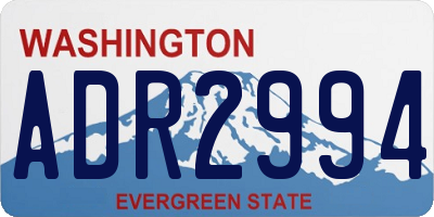 WA license plate ADR2994