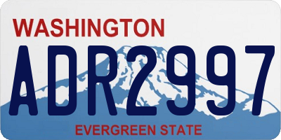 WA license plate ADR2997