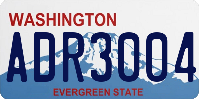 WA license plate ADR3004