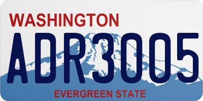 WA license plate ADR3005