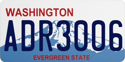 WA license plate ADR3006