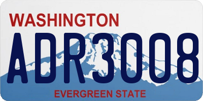 WA license plate ADR3008