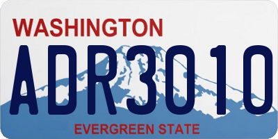 WA license plate ADR3010