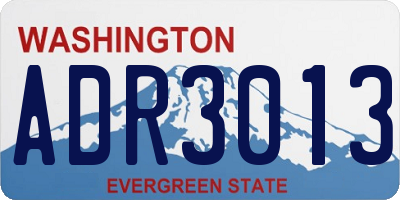 WA license plate ADR3013