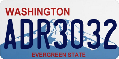WA license plate ADR3032