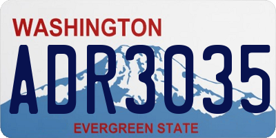 WA license plate ADR3035