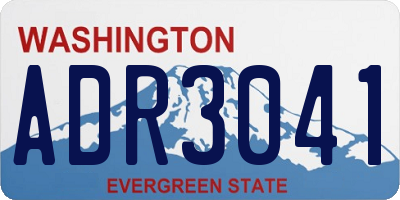 WA license plate ADR3041