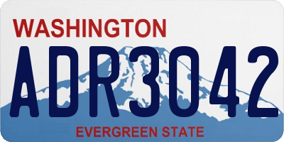 WA license plate ADR3042