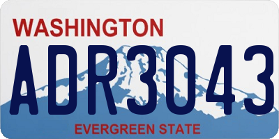 WA license plate ADR3043