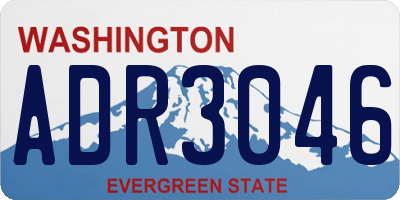 WA license plate ADR3046