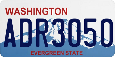 WA license plate ADR3050
