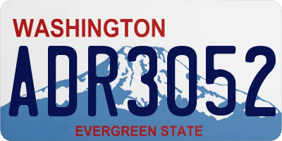 WA license plate ADR3052
