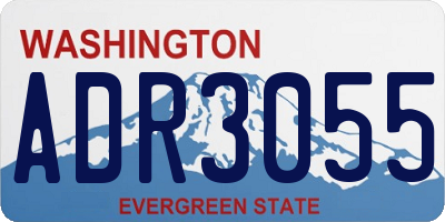 WA license plate ADR3055