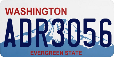 WA license plate ADR3056
