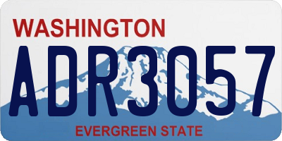 WA license plate ADR3057