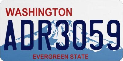 WA license plate ADR3059