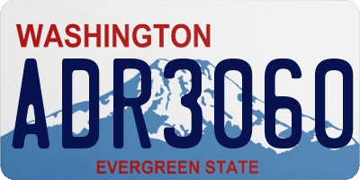WA license plate ADR3060