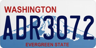 WA license plate ADR3072