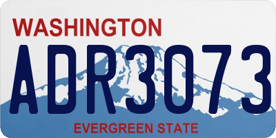 WA license plate ADR3073
