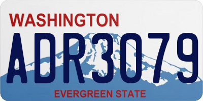 WA license plate ADR3079