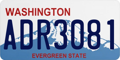 WA license plate ADR3081
