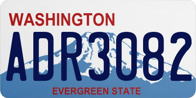 WA license plate ADR3082