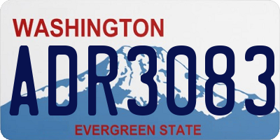 WA license plate ADR3083